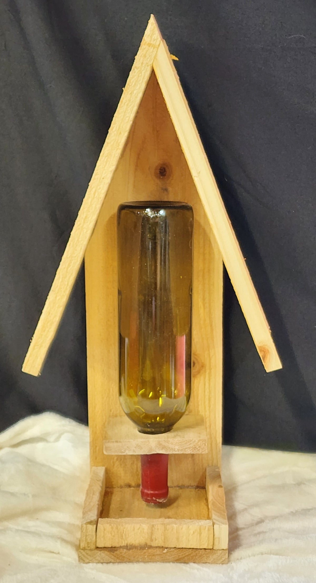 Wine Bottle Birdfeeder
